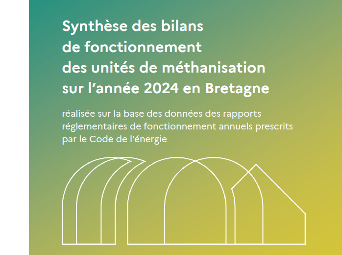 couv Synthèse des bilans de fonctionnement des unités de méthanisation sur l'année 2024 en Bretagne