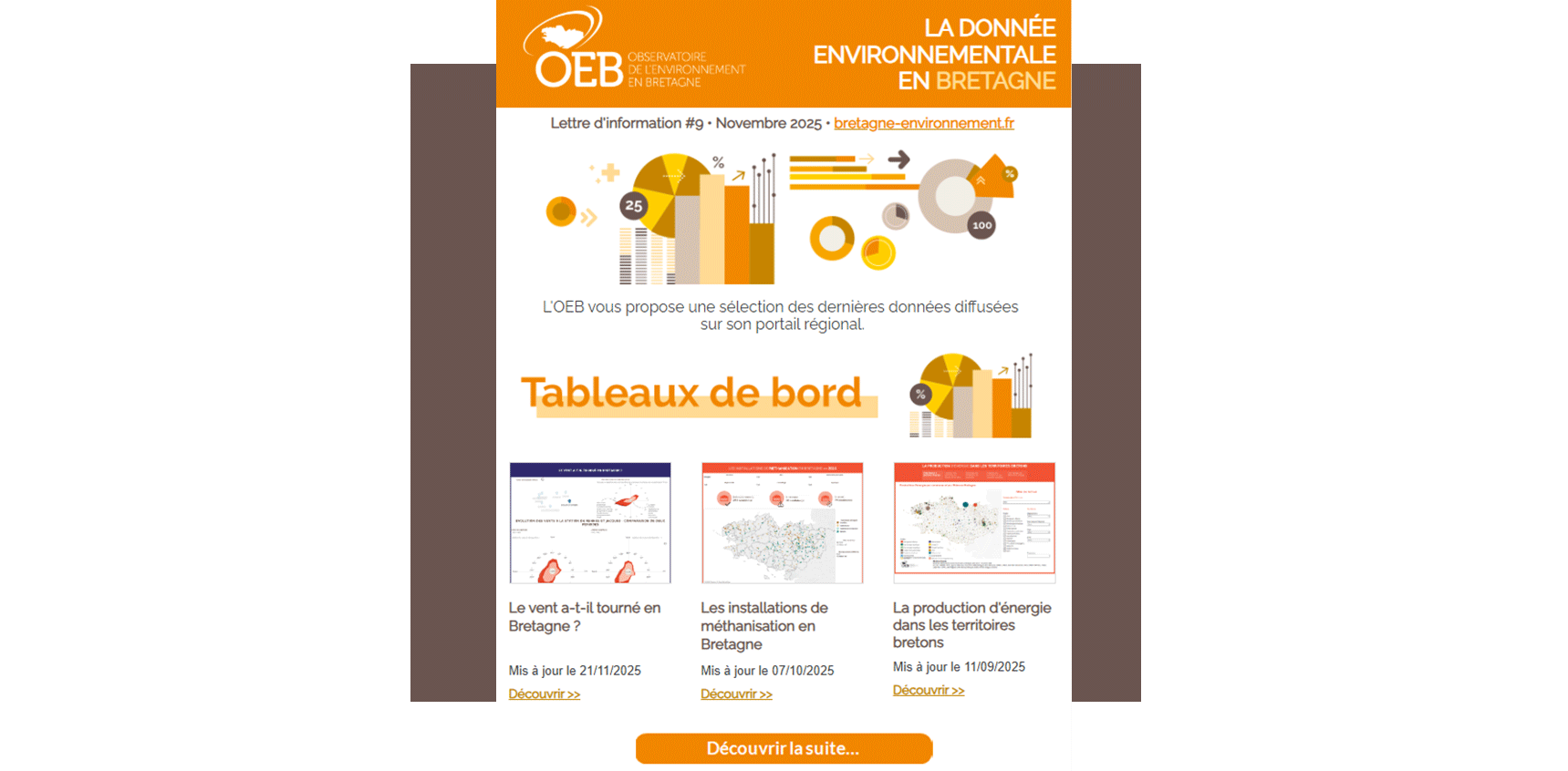 Lettre d'information La donnée environnementale  #9 • Novembre 2025