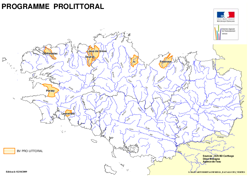 Les bassins versants "Prolittoral" 2000-2006