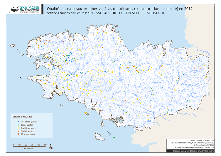 Qualité des cours d'eau vis-à-vis des pesticides (Seq-Eau) en 2012