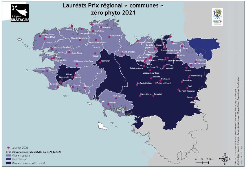 Lauréats Prix régional "communes" zéro phyto 2021