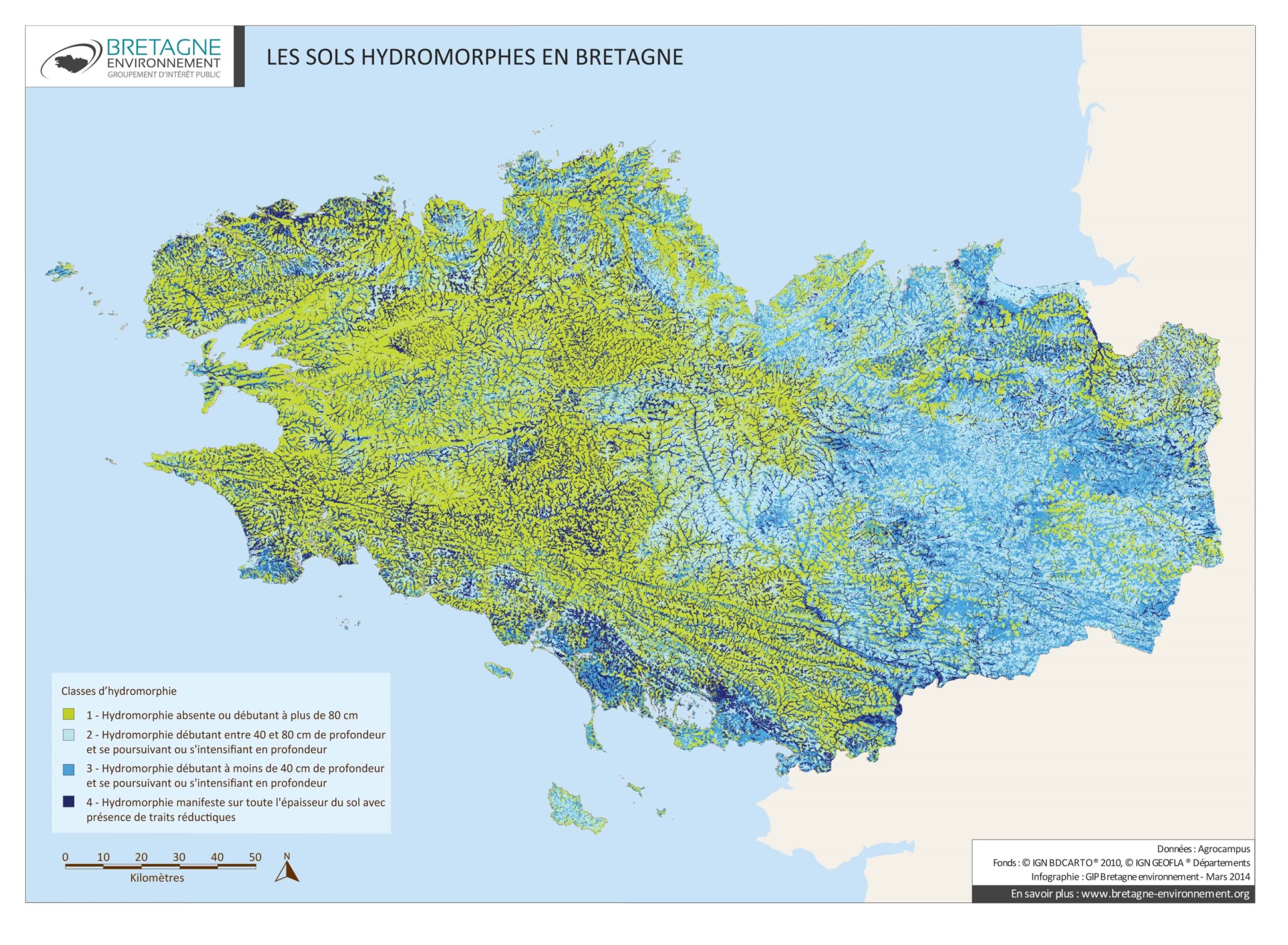 Classement des sols hydromorphes bretons