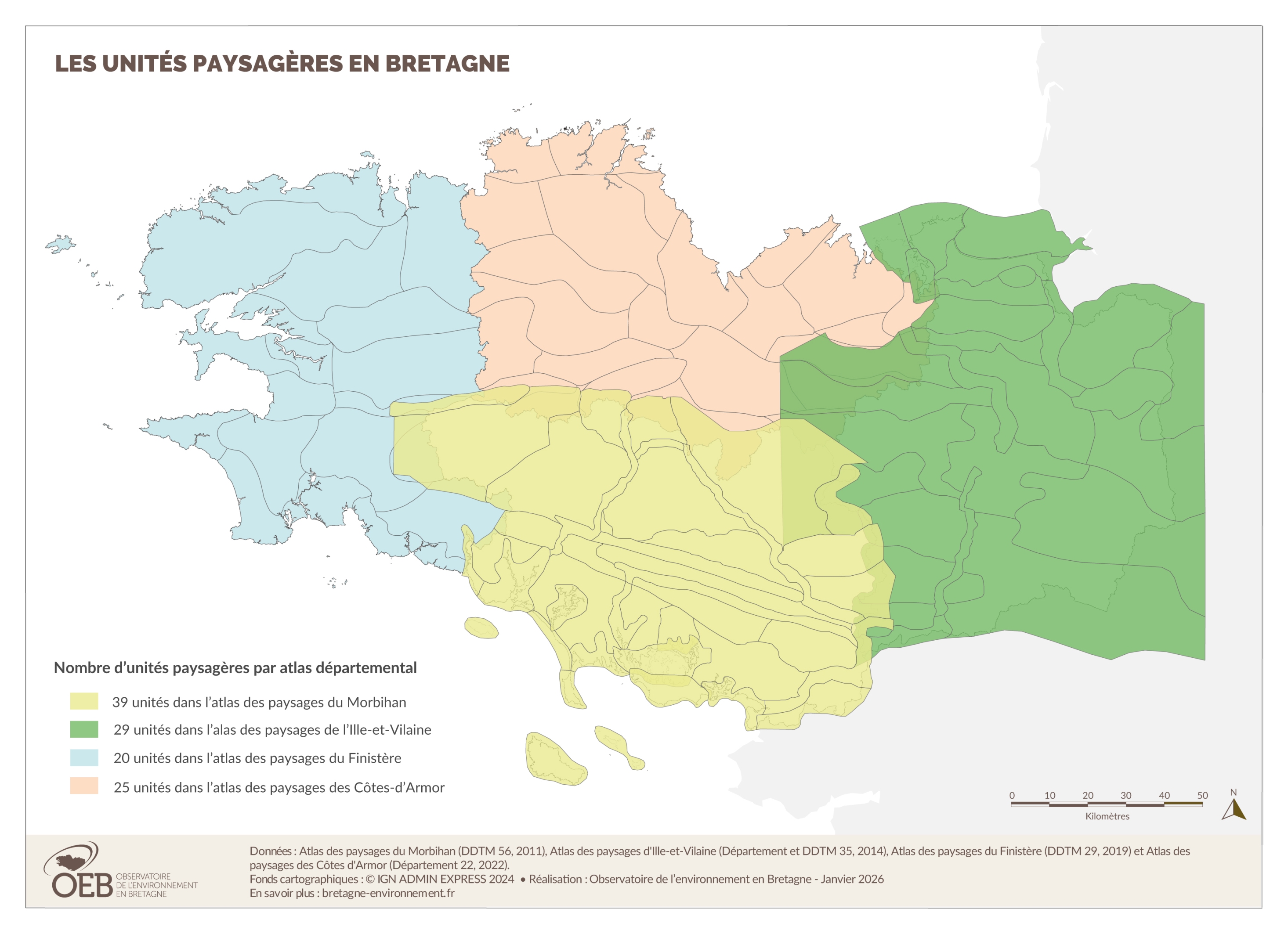 Les unités paysagères en Bretagne