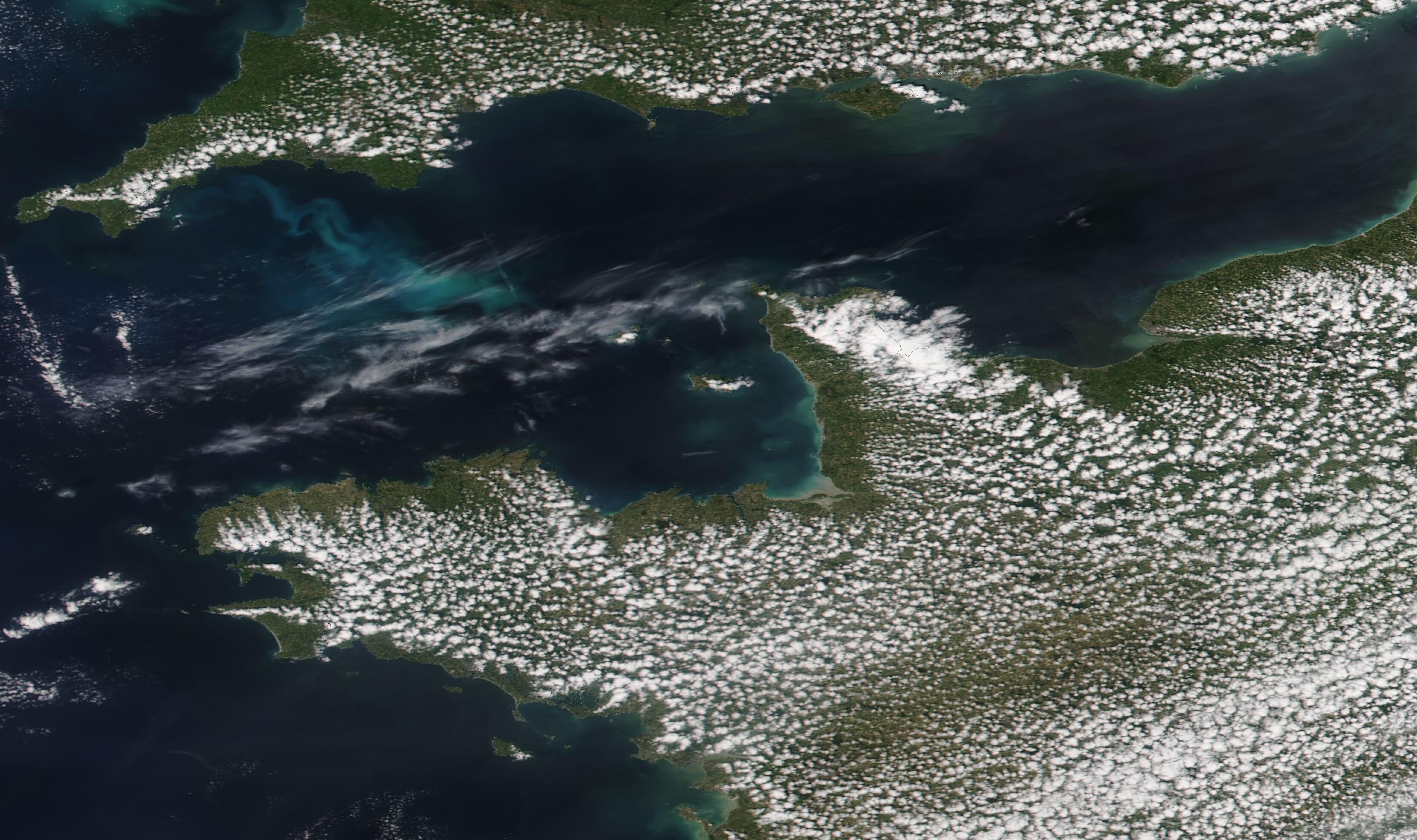 Image satellite de la Manche le 2 juin 2025