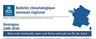 couv Bulletin climatologique mensuel de la Bretagne - juin 2026