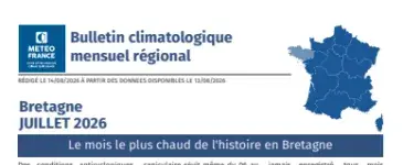 couv Bulletin climatologique mensuel de la Bretagne - juillet 2026
