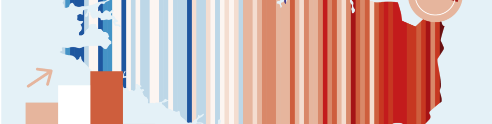 Frise climatique des températures en Bretagne