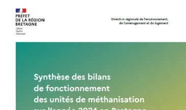 couv Synthèse des bilans de fonctionnement des unités de méthanisation sur l'année 2024 en Bretagne