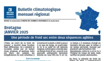 couv Bulletin climatique mensuel de la Bretagne - janvier 2025