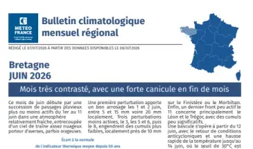 couv Bulletin climatologique mensuel de la Bretagne - juin 2026
