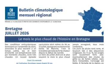 couv Bulletin climatologique mensuel de la Bretagne - juillet 2026