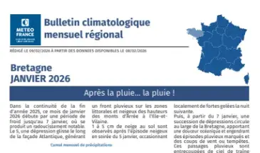 couv Bulletin climatique mensuel de la Bretagne - janvier 2026