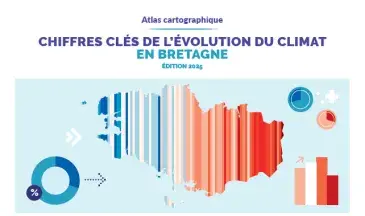 couv atlas cartographique "Chiffres clés de l'évolution du climat en Bretagne, édition 2025"