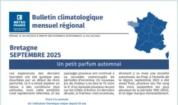 couv Bulletin climatique mensuel de la Bretagne - septembre 2025