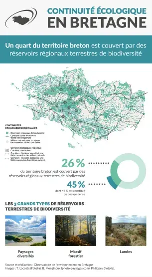 Infographie Continuité écologique en Bretagne
