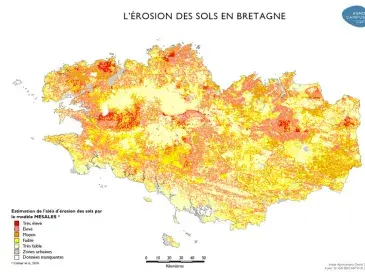 Estimation de l'aléa d'érosion des sols en Bretagne en 2010