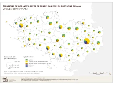 Émissions de gaz à effet de serre par EPCI en 2020