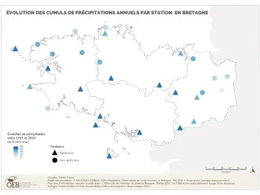 L'évolution passée des températures en Bretagne