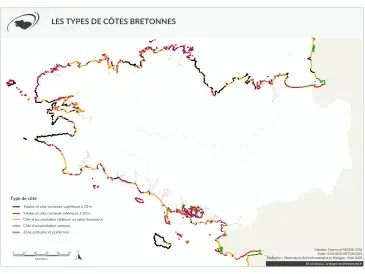 Nature du trait de côte breton
