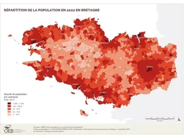 Densité de population par commune en 2022