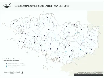 Le réseau piézométrique en Bretagne en 2019