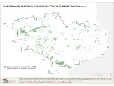 SRCE Bretagne - Objectifs de préservation ou de remise en bon état de la trame verte et bleue régionale