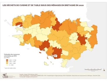 Les déchets de cuisine et de table issus des ménages en Bretagne en 2020