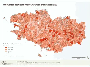 Installations solaires photovoltaïques par commune fin 2010