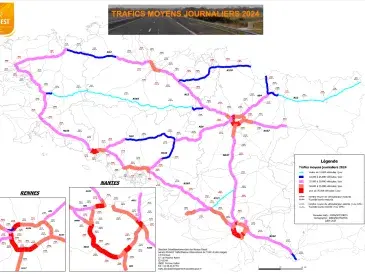 Trafic moyen journalier annuel en 2024