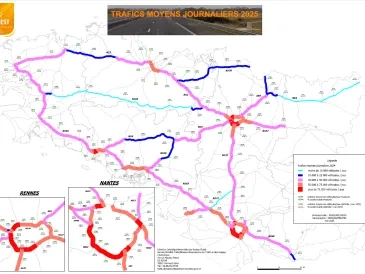 Trafic moyen journalier annuel en 2025
