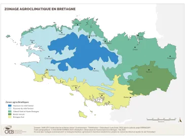 Zonage agroclimatique en Bretagne