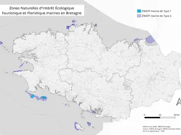 Les ZNIEFF marines en Bretagne
