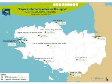 Les réserves naturelles régionales de Bretagne - Situation au 1er avril 2016