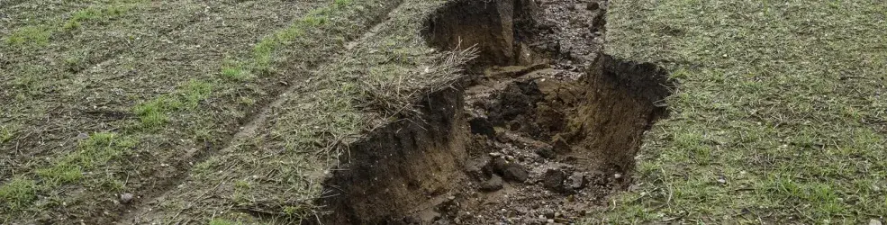 Photo érosion sol cultivé