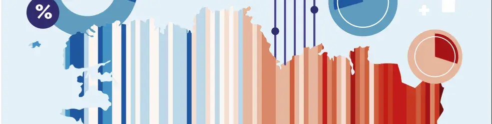 Frise climatique des températures en Bretagne