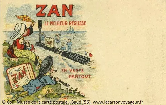 Carte postale publicitaire ancienne