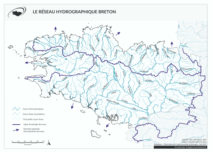 Réseau hydrographique breton