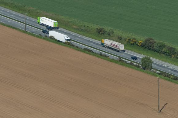 photo aérienne route