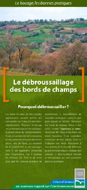 Le débroussaillage des bords de champs