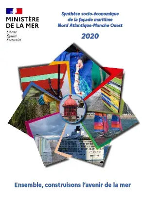 couv Synthèse socio-économique 2020 de la façade maritime Nord Atlantique Manche Ouest - édition 2021