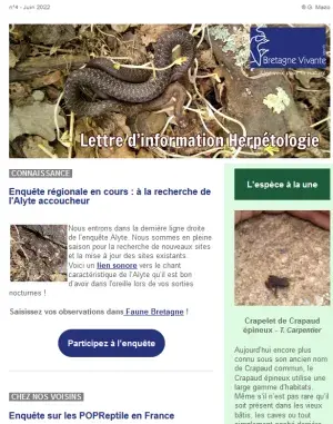couv Lettre d'information herpétologie n°4