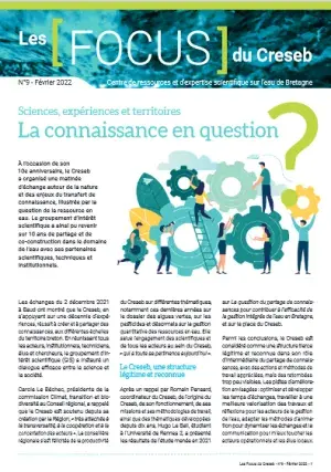 couv Les focus du Creseb : Sciences, expériences et territoires – La connaissance en question ?