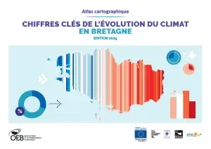 couv atlas cartographique "Chiffres clés de l'évolution du climat en Bretagne, édition 2025"
