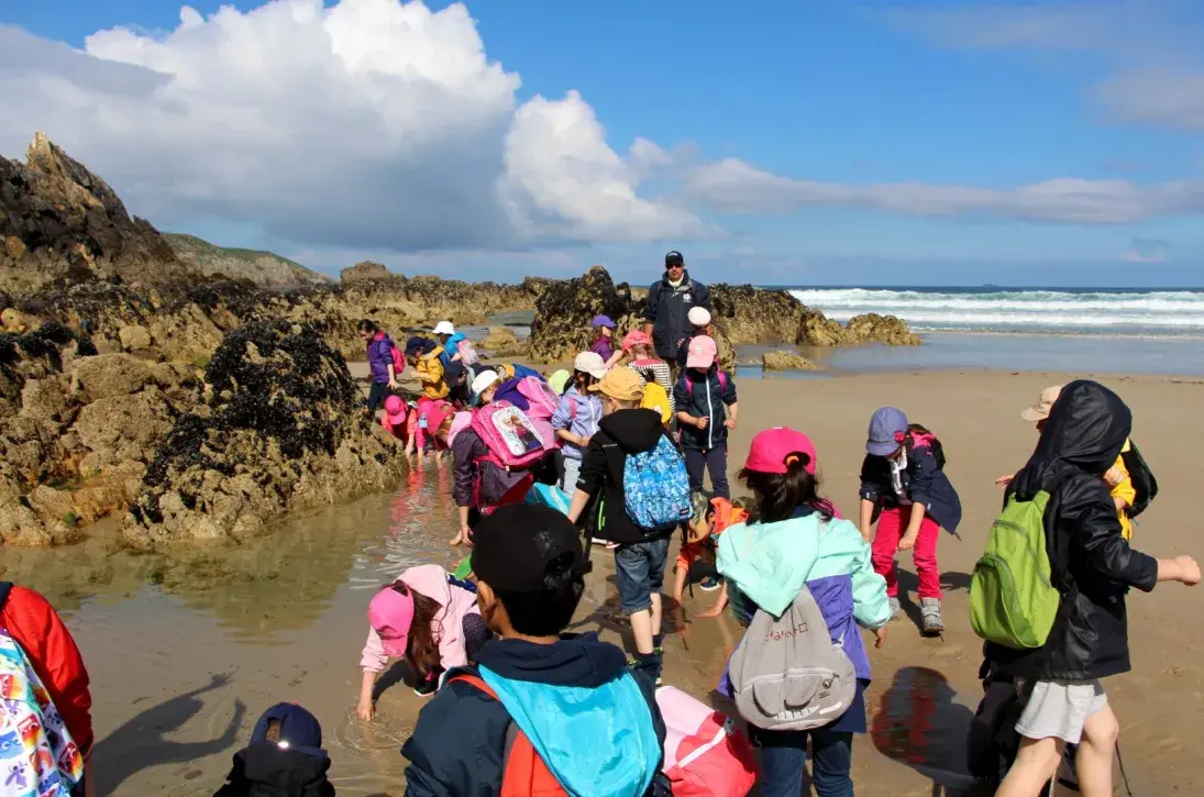Photo visite scolaire baie des trépassés