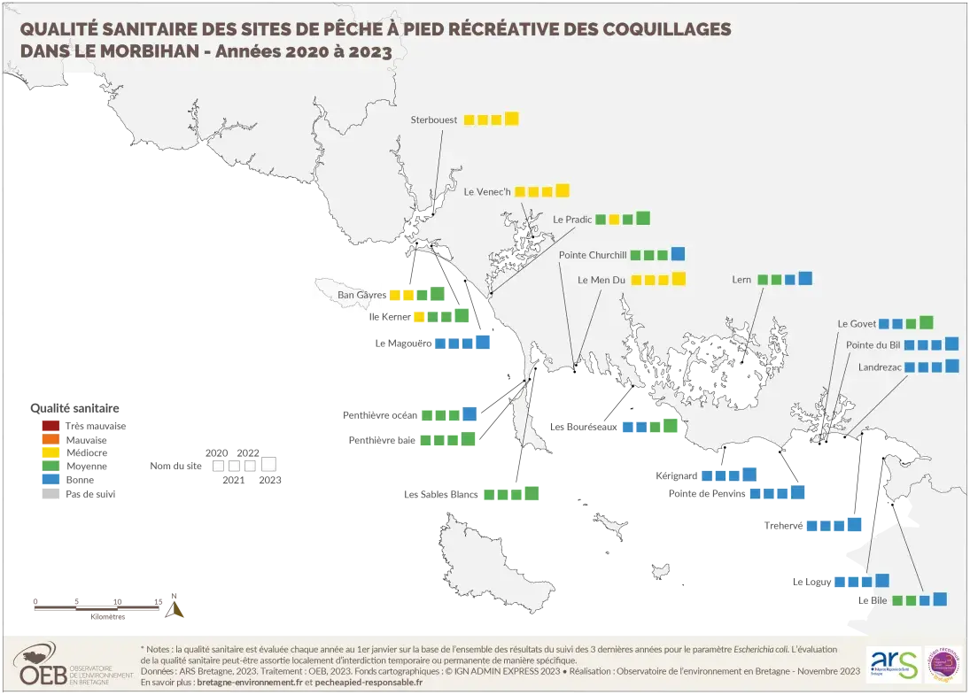 Qualité sanitaire site de pêche à pied - 56