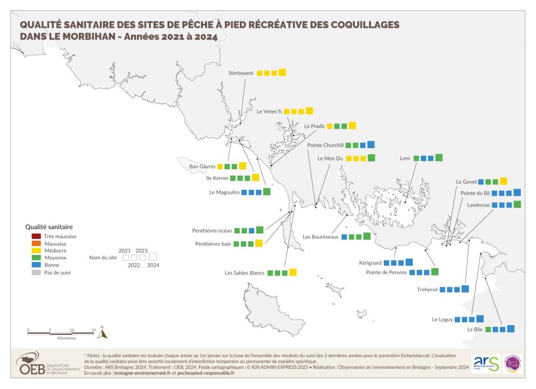 Qualité sanitaire site de pêche à pied 2024 - 56