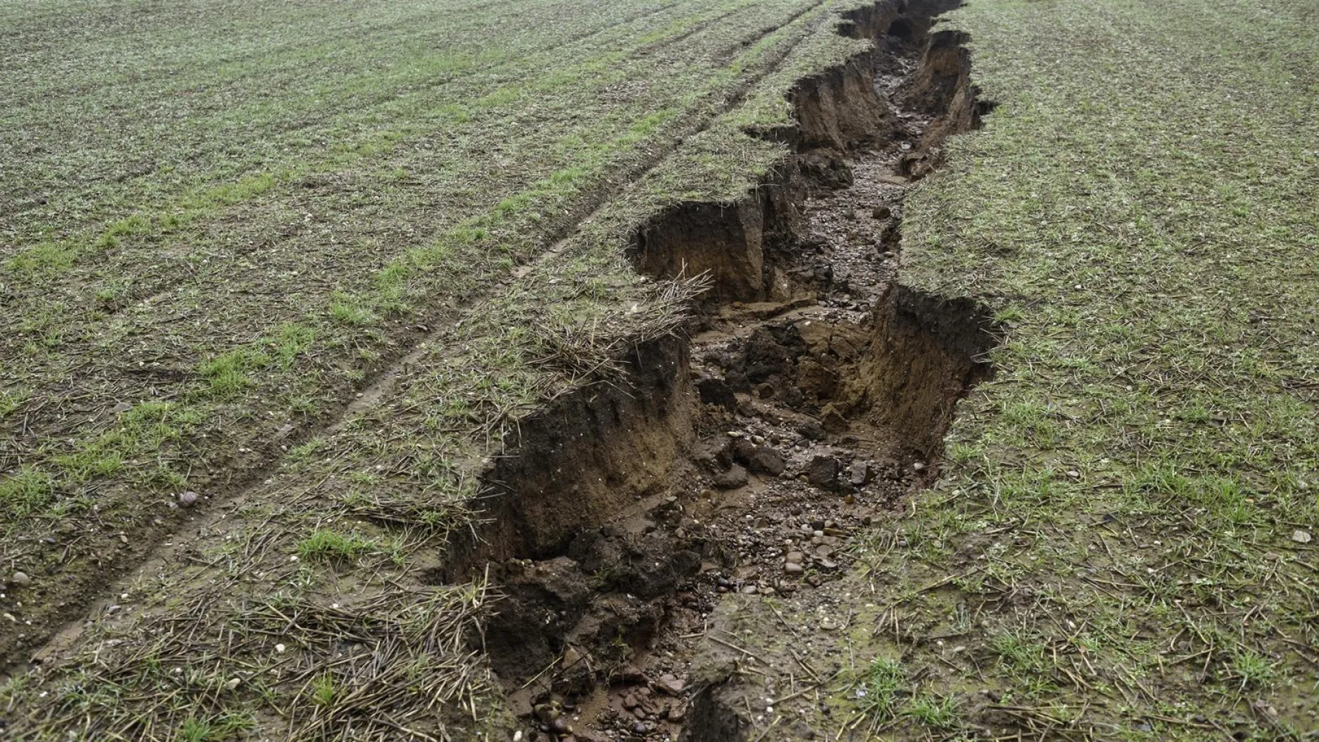 Photo érosion sol cultivé