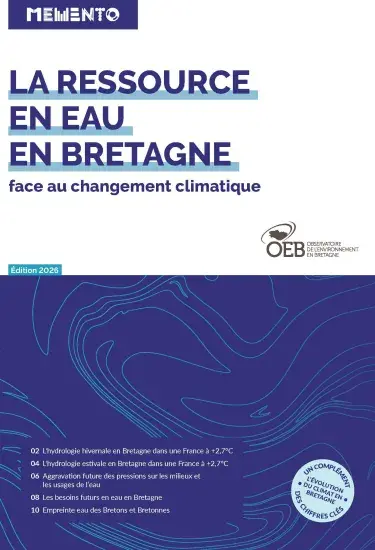 couv Mémento - La ressource en eau en Bretagne face au changement climatique - édition 2026