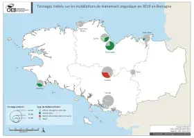Tonnages entrants sur les installations de traitement organique en 2016