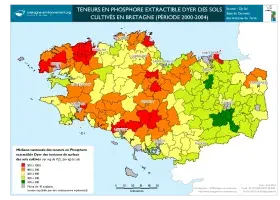 Le phosphore dans les sols cultivés bretons de 2000 à 2004